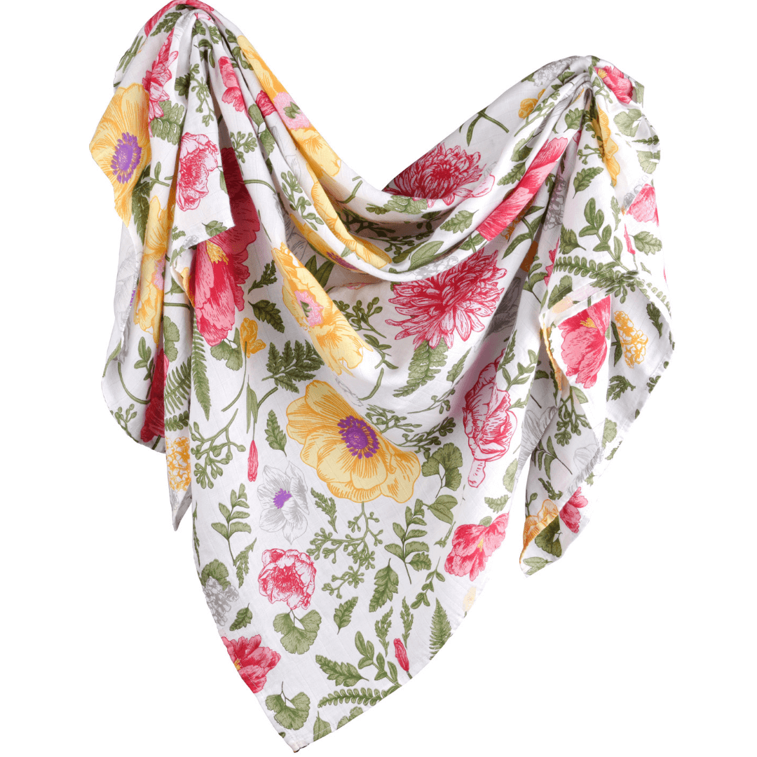Muslin Swaddle Floral Blanket