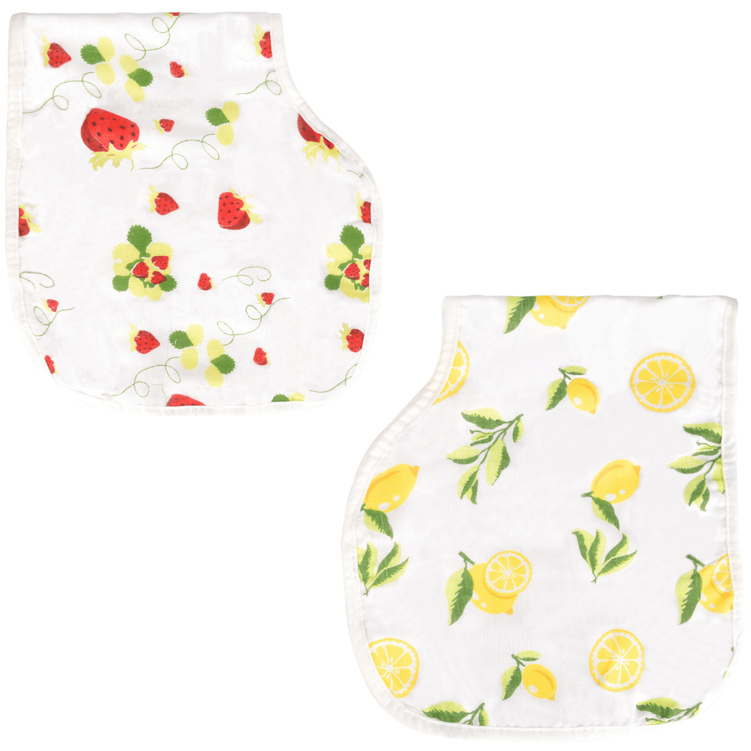 Kloud Bambu Burp cloth Super Absorbent Soft Lemon Strawberry Print