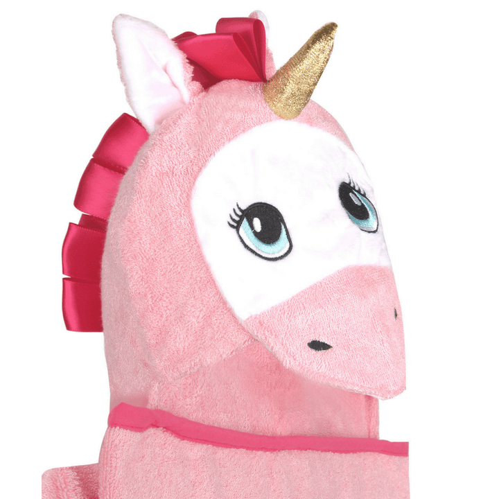 Bamboo Viscose Pink Unicorn Hooded Towel